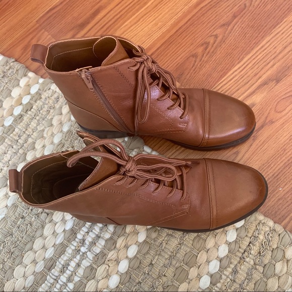 Aldo Grenani lace up combat boots cognac - Picture 2 of 6